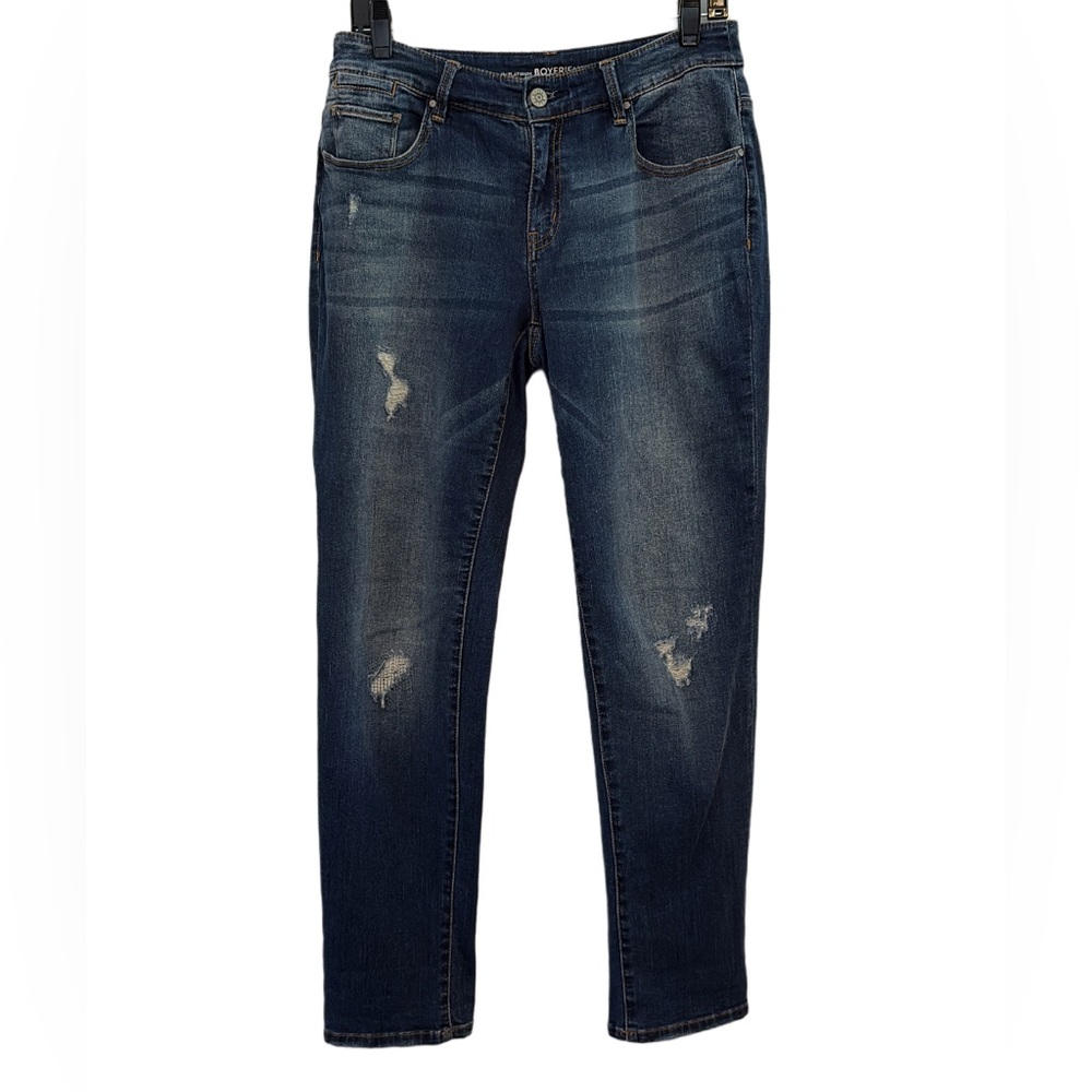 Chico’s The Platinum Distressed Boyfriend Jeans Chico’s 0 = 4 - Picture 4 of 9